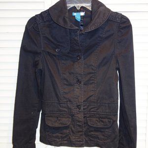 Split black 100% cotton XS jacket